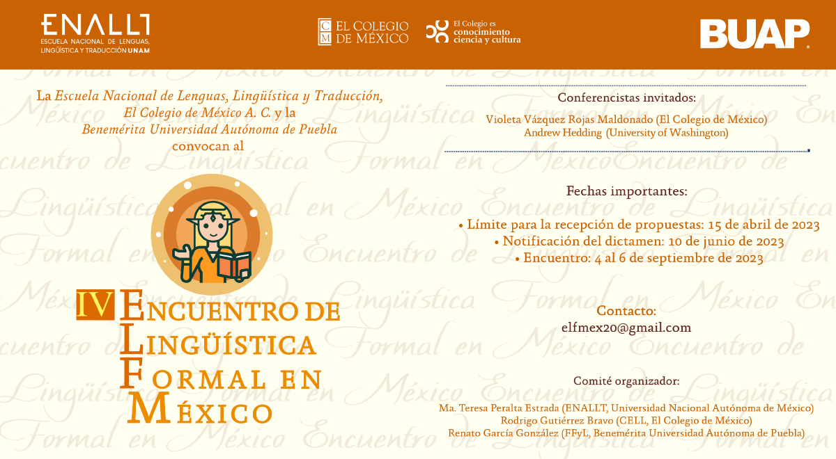 IV Encuentro de Lingüística Formal en México